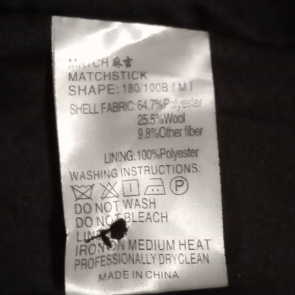 Double Breasted Pea Coat by Match & Stick. M - Picture 8 of 10